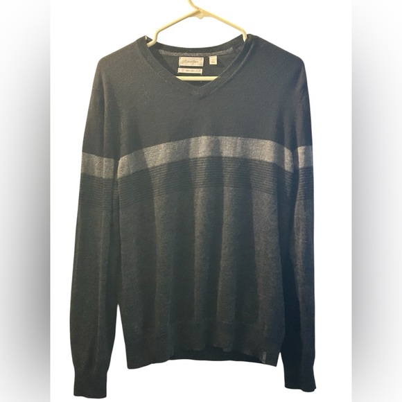 Calvin Klein Men’s Wool Sweater Natural Comfortable Office Business Large - Picture 1 of 4